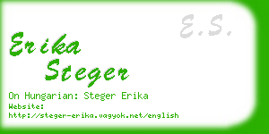 erika steger business card